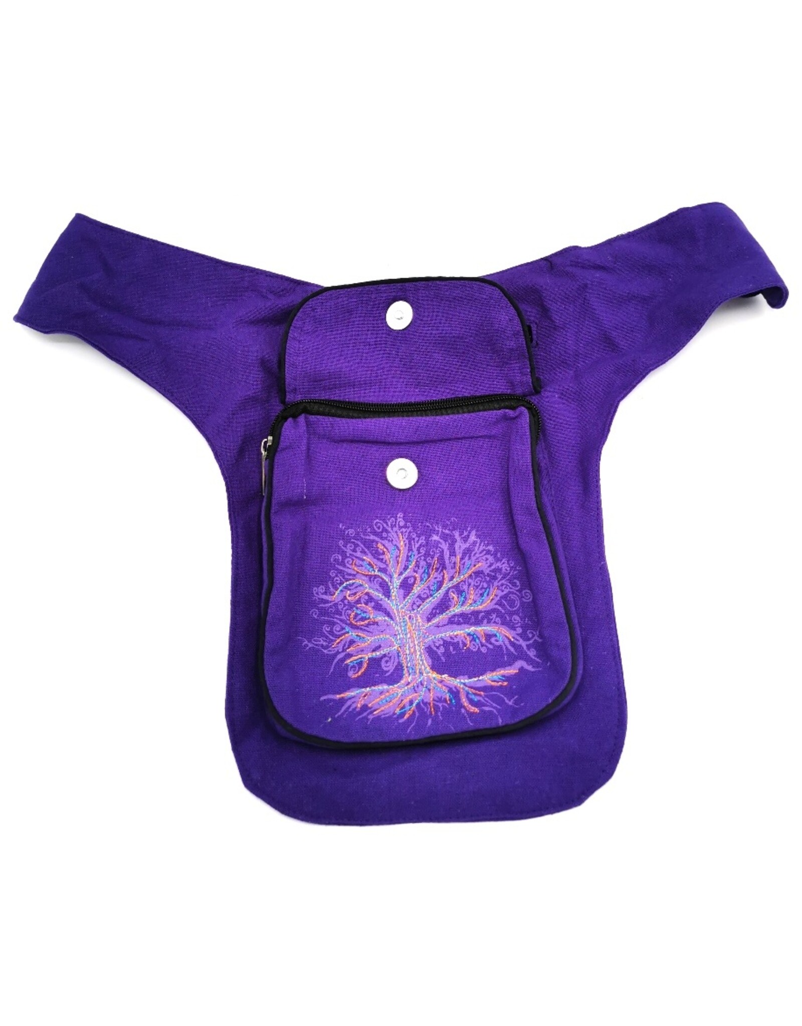 Trukado Backpacks  and fanny packs - Waist bag Tree of Life Recycled Cotton purple