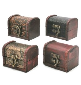 Wooden Mini Treasure chests set of 4