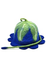 Trukado Miscellaneous - Vilten hoed Bloem Blauw-groen