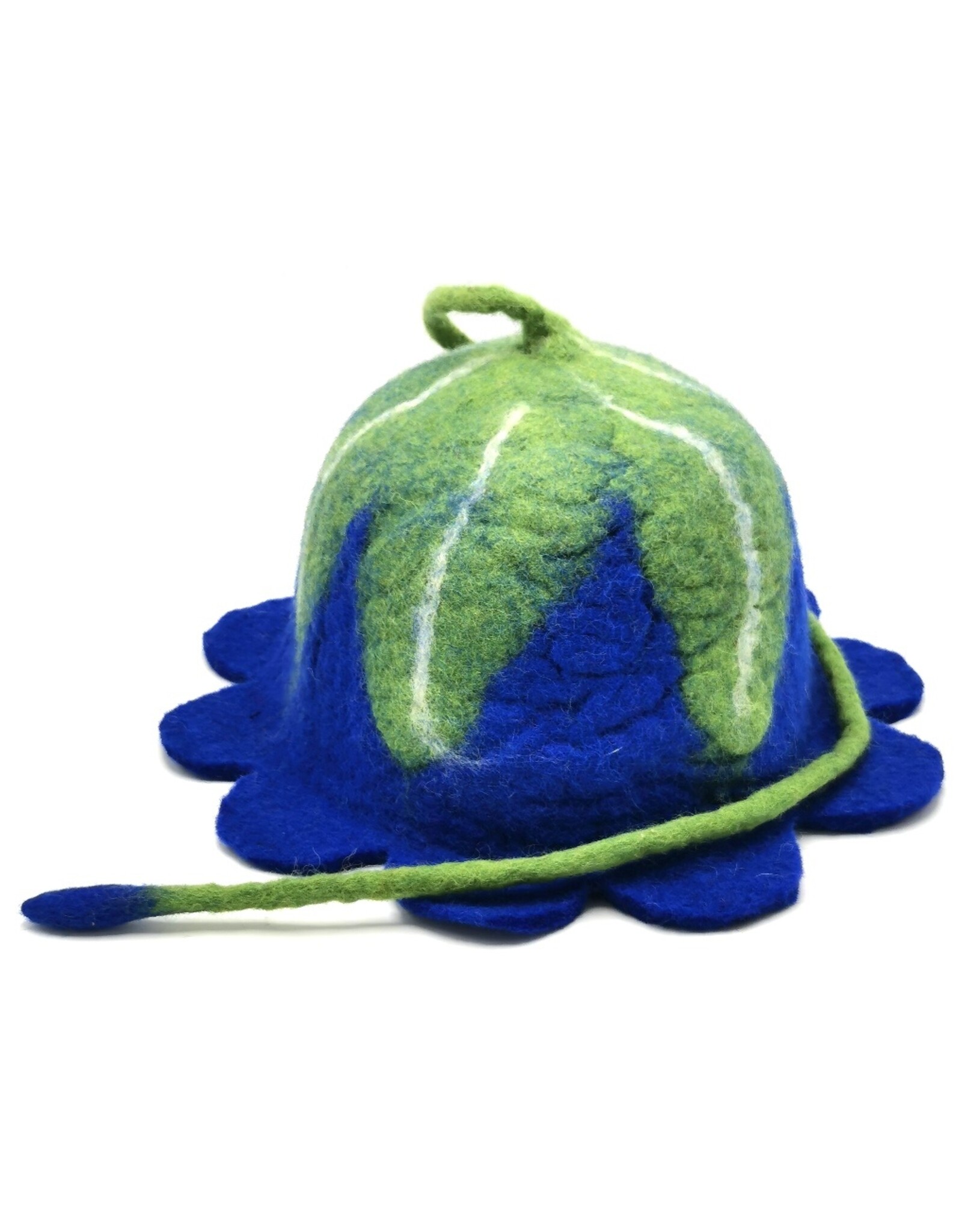 Trukado Miscellaneous - Vilten hoed Bloem Blauw-groen