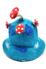 Trukado Miscellaneous - Felt hat "Mushroom Fly Swamp" turquoise-red