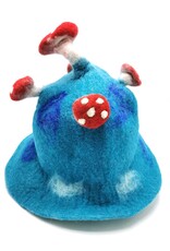 Trukado Miscellaneous - Felt hat "Mushroom Fly Swamp" turquoise-red