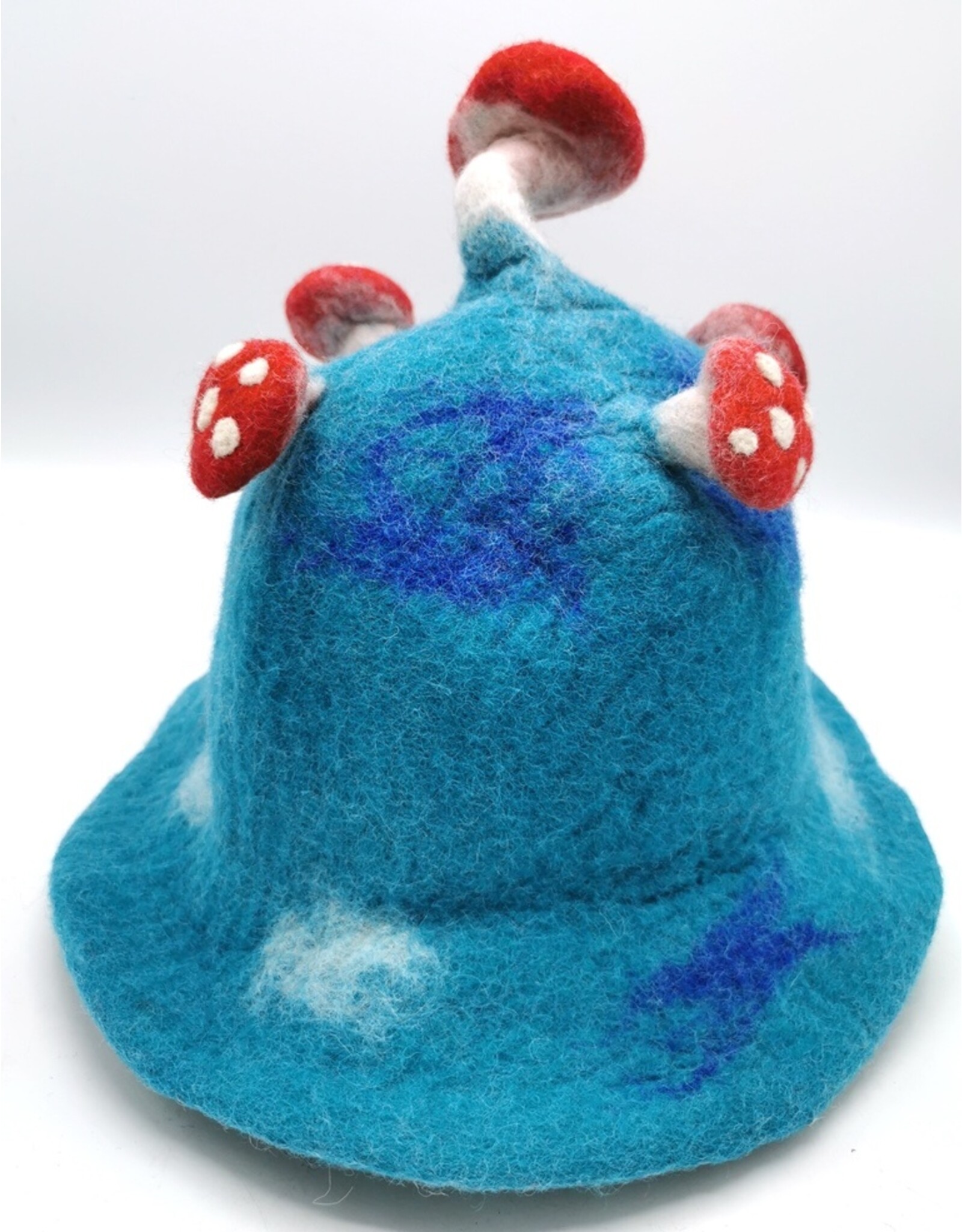 Trukado Miscellaneous - Felt hat "Mushroom Fly Swamp" turquoise-red