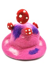 Trukado Miscellaneous - Felt hat "Mushroom Fly Swamp" pink-red