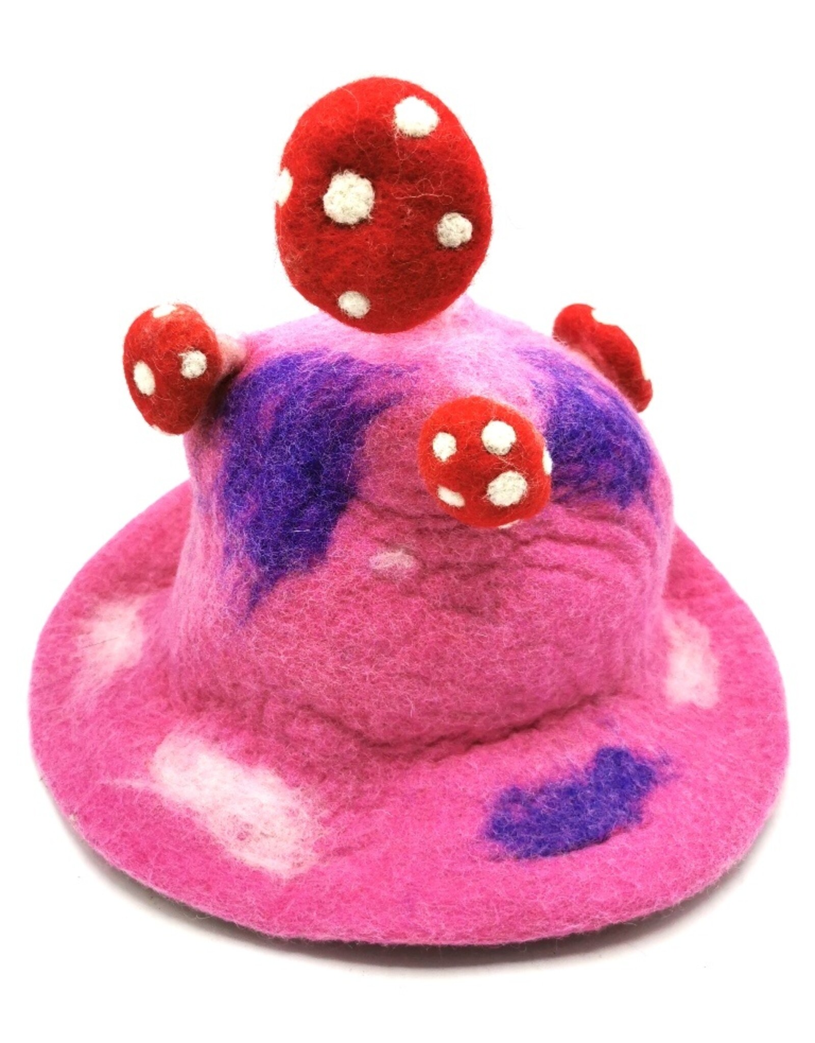 Trukado Miscellaneous - Felt hat "Mushroom Fly Swamp" pink-red