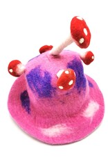 Trukado Miscellaneous - Felt hat "Mushroom Fly Swamp" pink-red