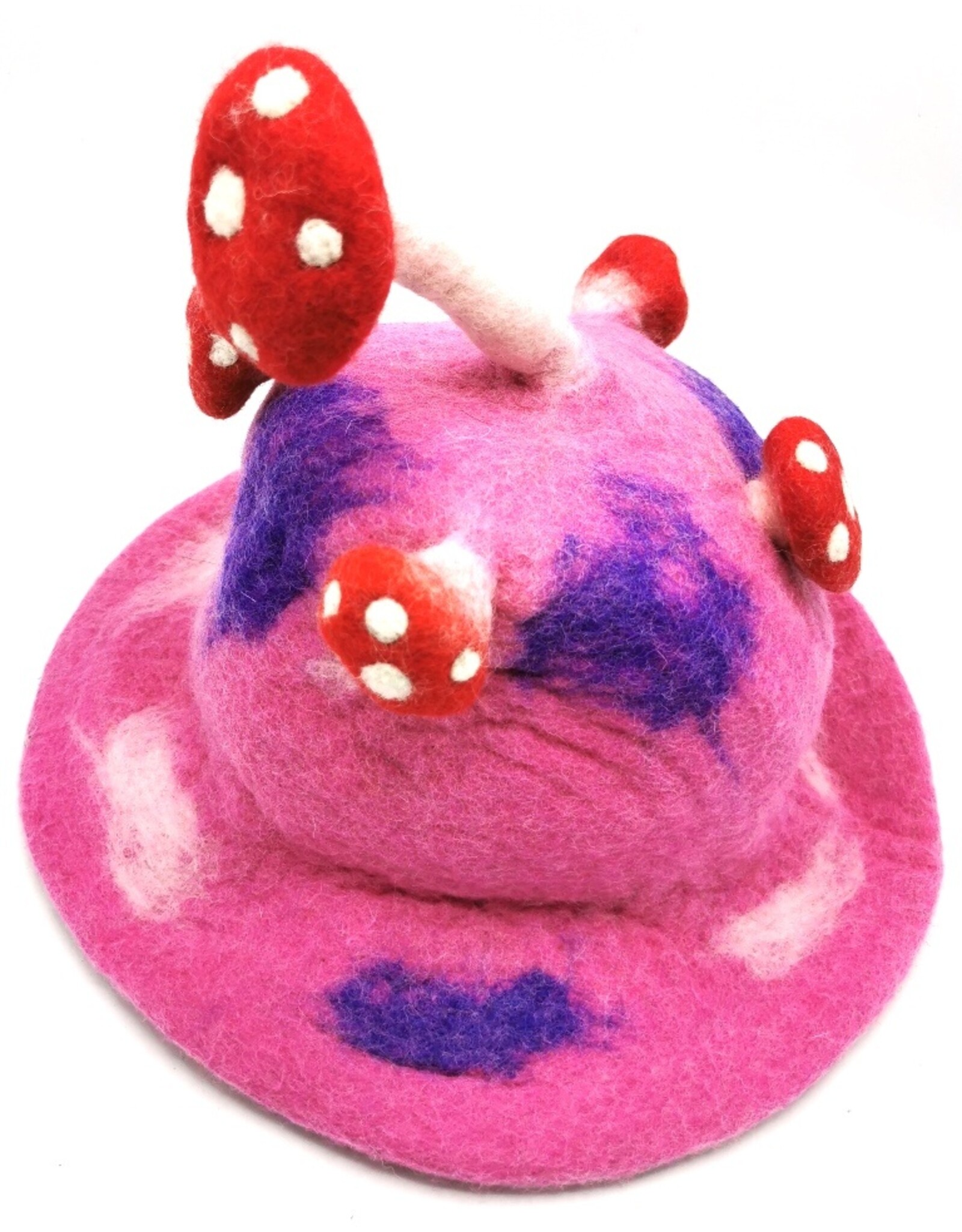 Trukado Miscellaneous - Felt hat "Mushroom Fly Swamp" pink-red