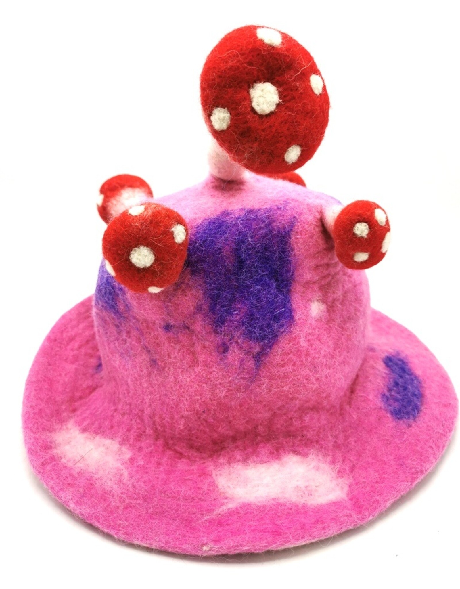 Trukado Miscellaneous - Felt hat "Mushroom Fly Swamp" pink-red