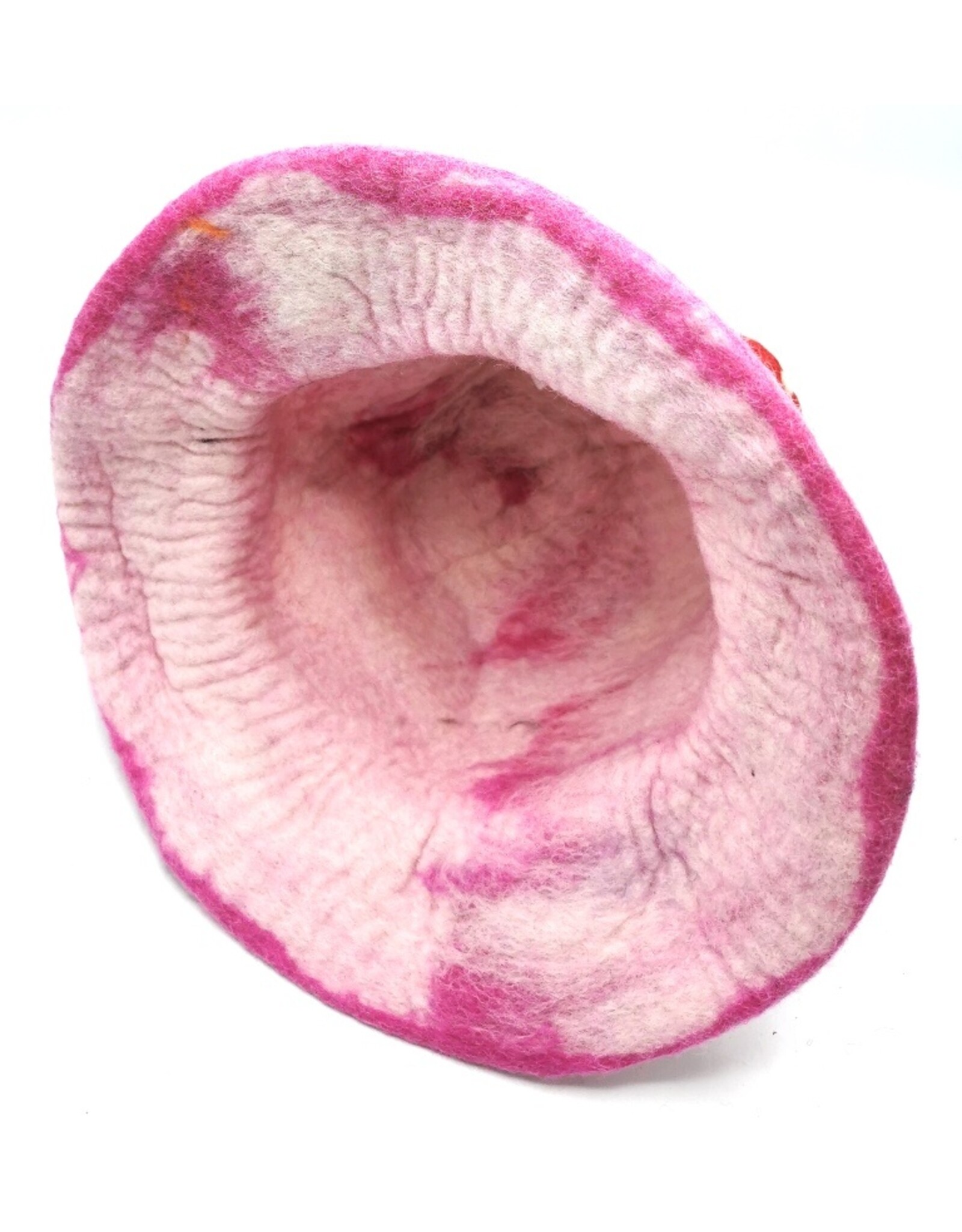 Trukado Miscellaneous - Felt hat "Mushroom Fly Swamp" pink-red