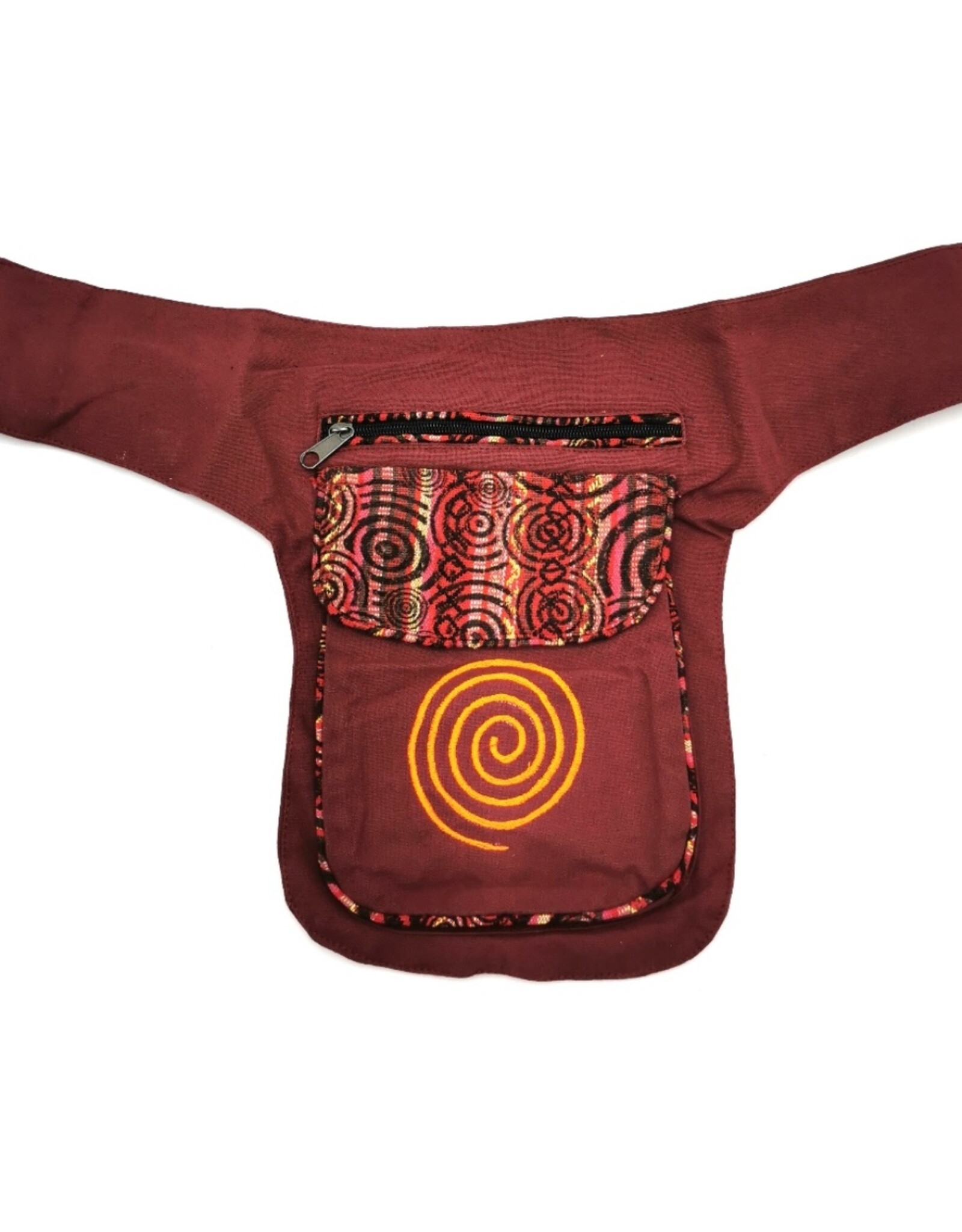 Trukado Fashion bags - Waistbag Colourful Cotton  with Embroidery red