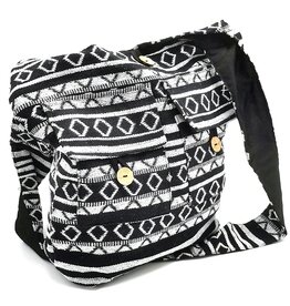 Trukado Hobo bag Woven Fabric with Ethnic Pattern