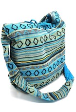Trukado Fashion bags - Hobo bag Woven Fabric with Ethnic Pattern  Turquoise