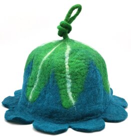 Trukado Felt hat Flower Turquoise