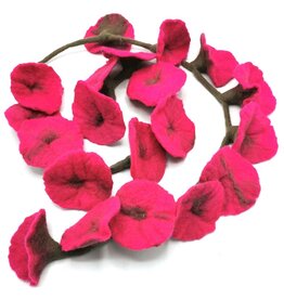 Trukado Felt Flower Garland Fuchsia approx. 180cm