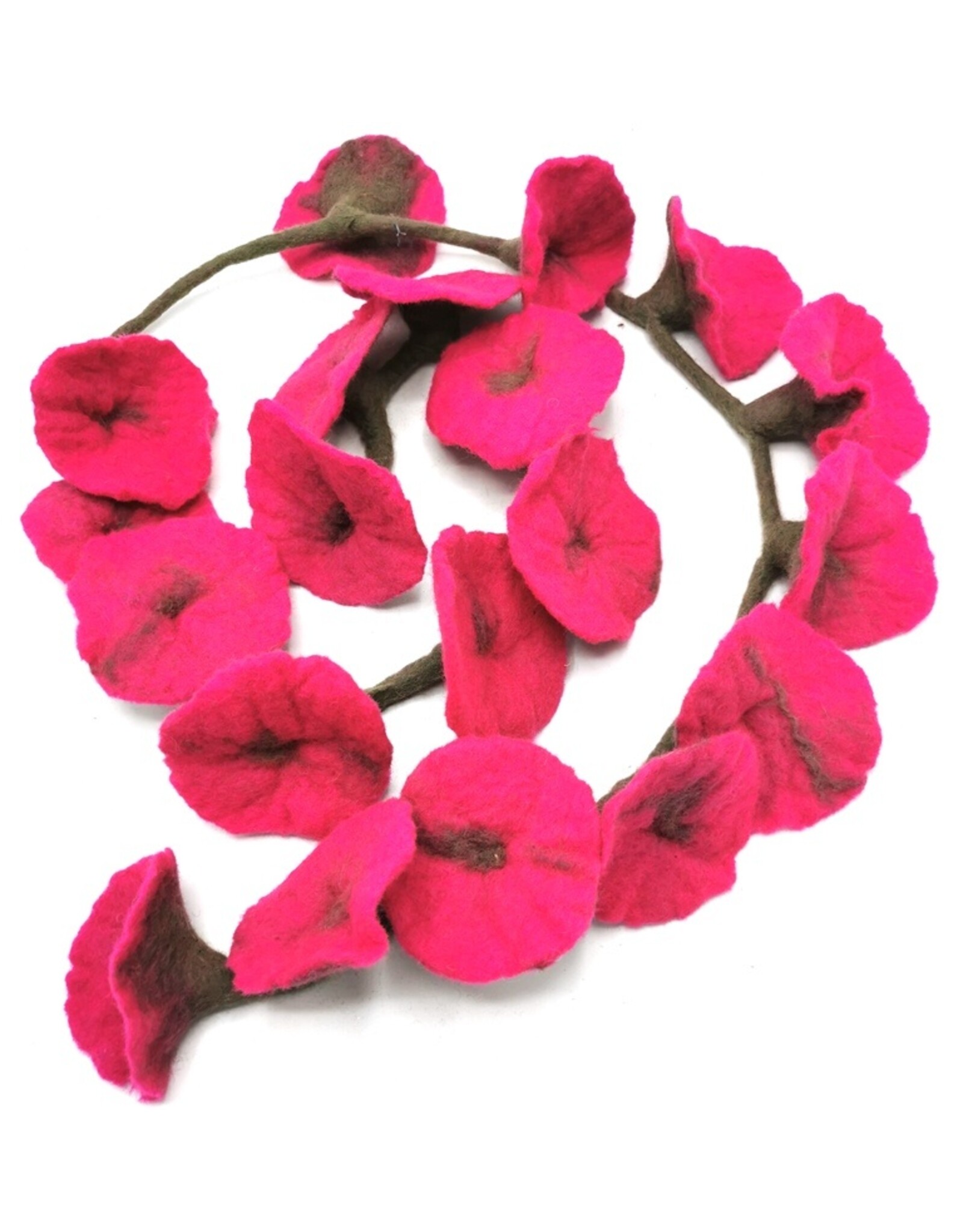 Trukado Miscellaneous - Felt Flower Garland Fuchsia approx. 180cm