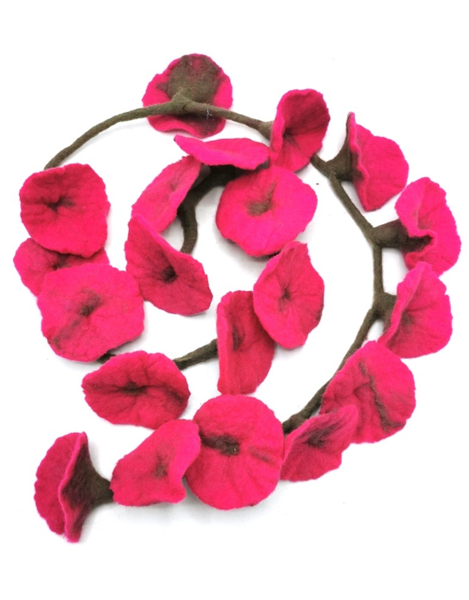 Trukado Miscellaneous - Felt Flower Garland Fuchsia approx. 180cm