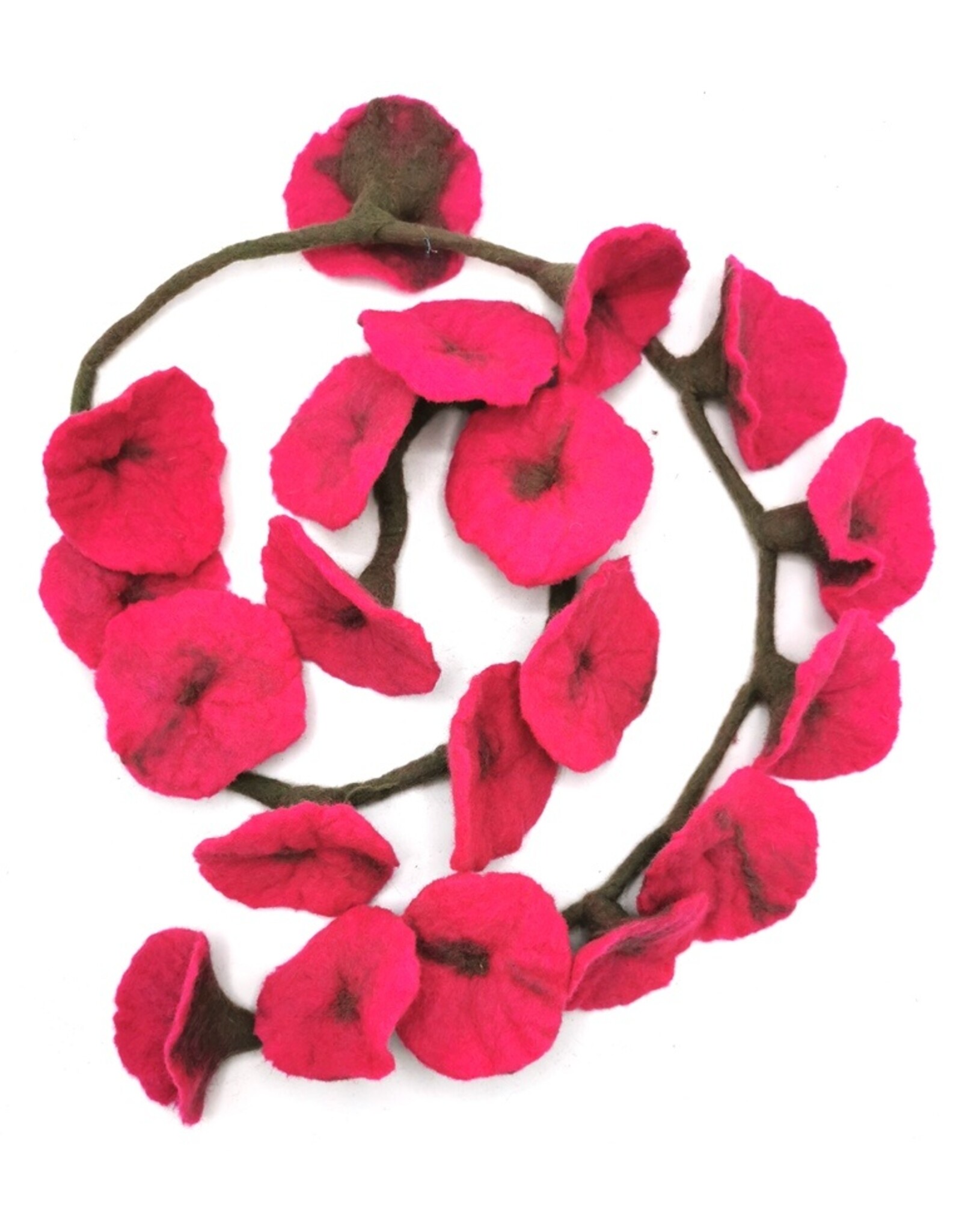 Trukado Miscellaneous - Felt Flower Garland Fuchsia approx. 180cm