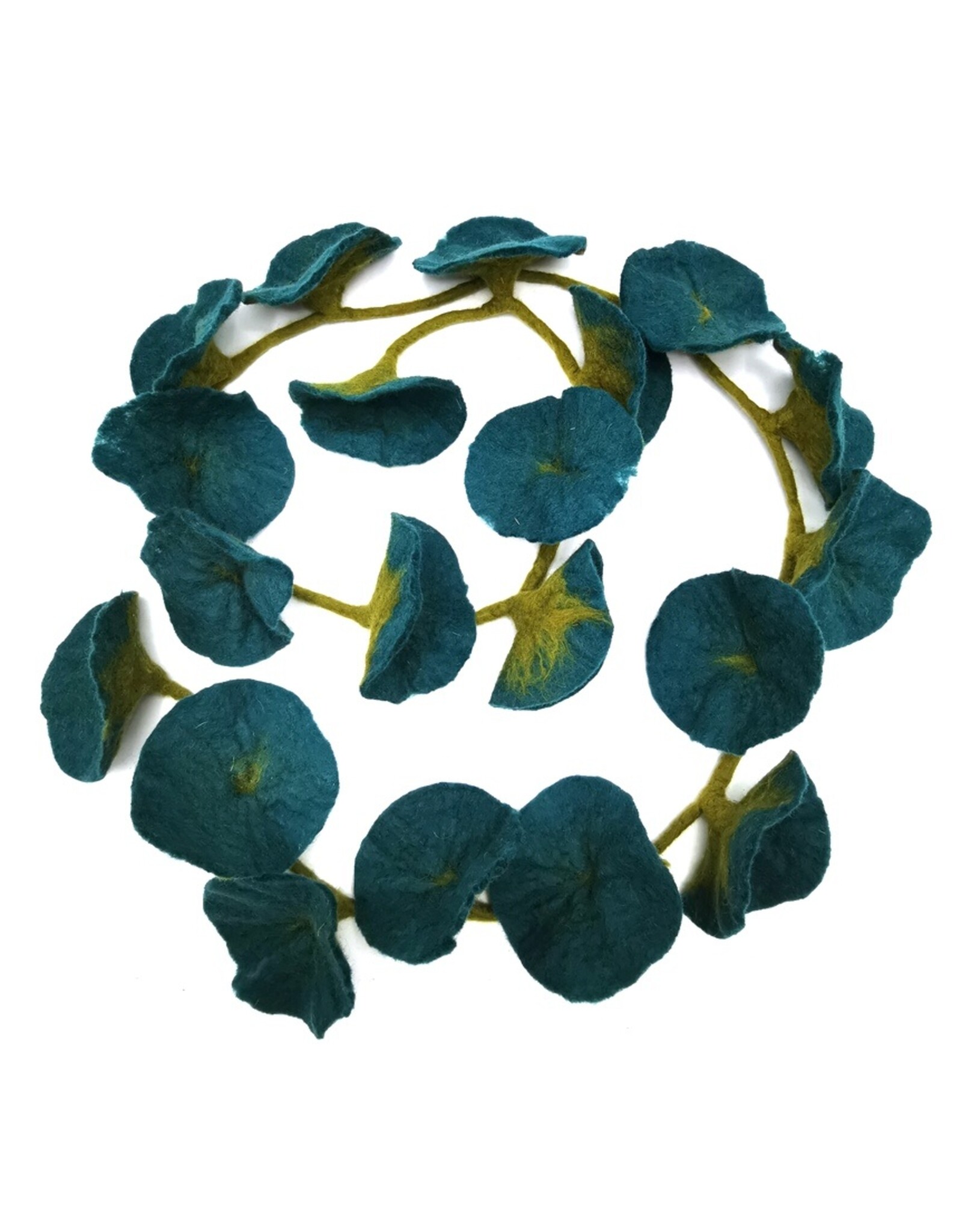 Trukado Miscellaneous - Felt Flower Sling Green meets Blue handmade 180cm