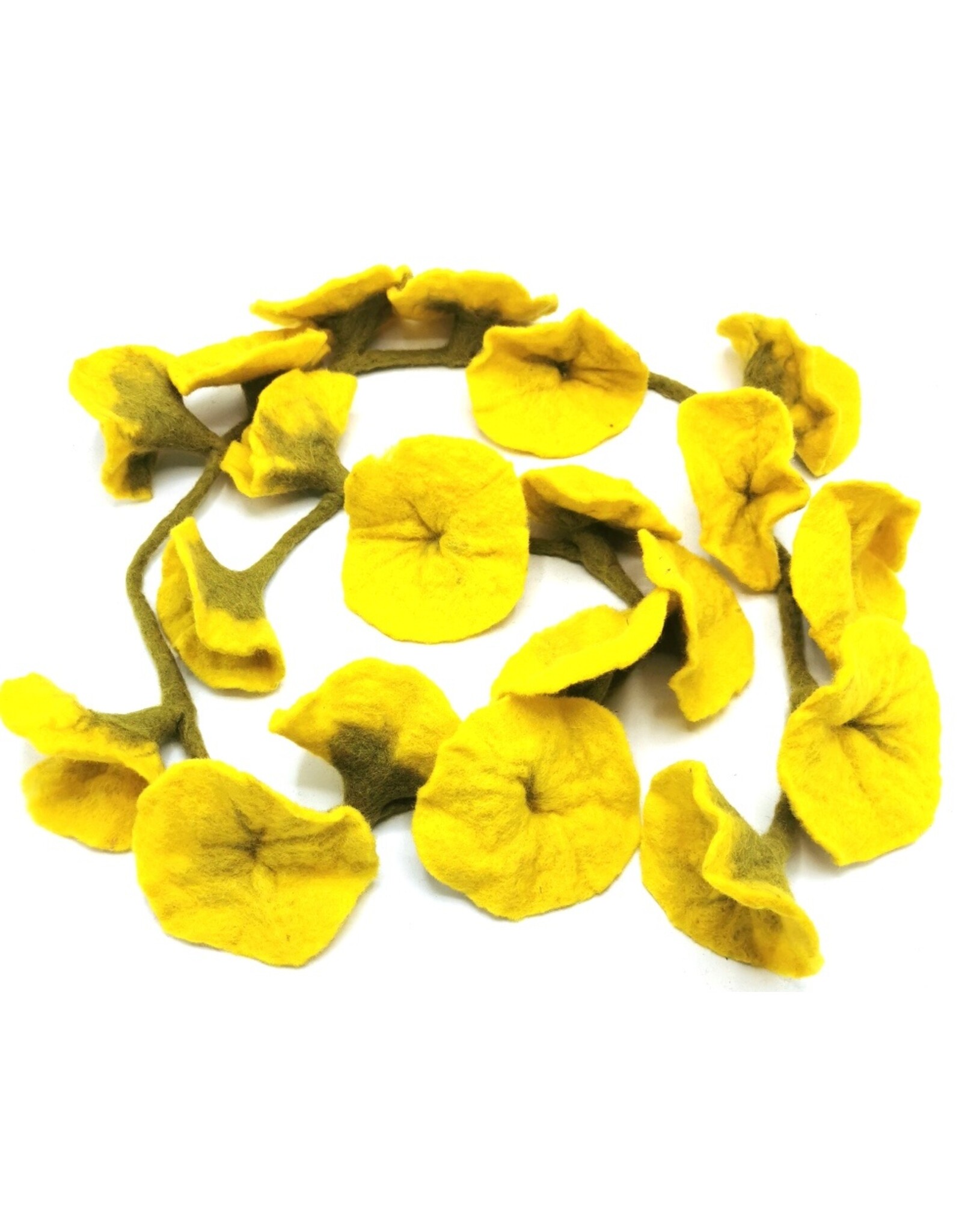 Trukado Miscellaneous - Felt Flower Sling Yellow handmade, approx. 180cm