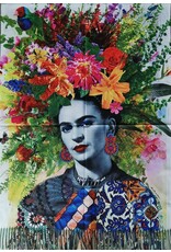 Trukado Miscellaneous - Frida Kahlo with Blue Eyeshadow Shawl