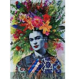 Trukado Frida Kahlo met Blauwe Oogschaduw Sjaal