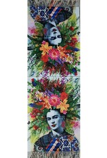 Trukado Miscellaneous - Frida Kahlo with Blue Eyeshadow Shawl