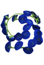 Trukado Miscellaneous - Vilten Bloemen Slinger Blauw handgemaakt 180cm