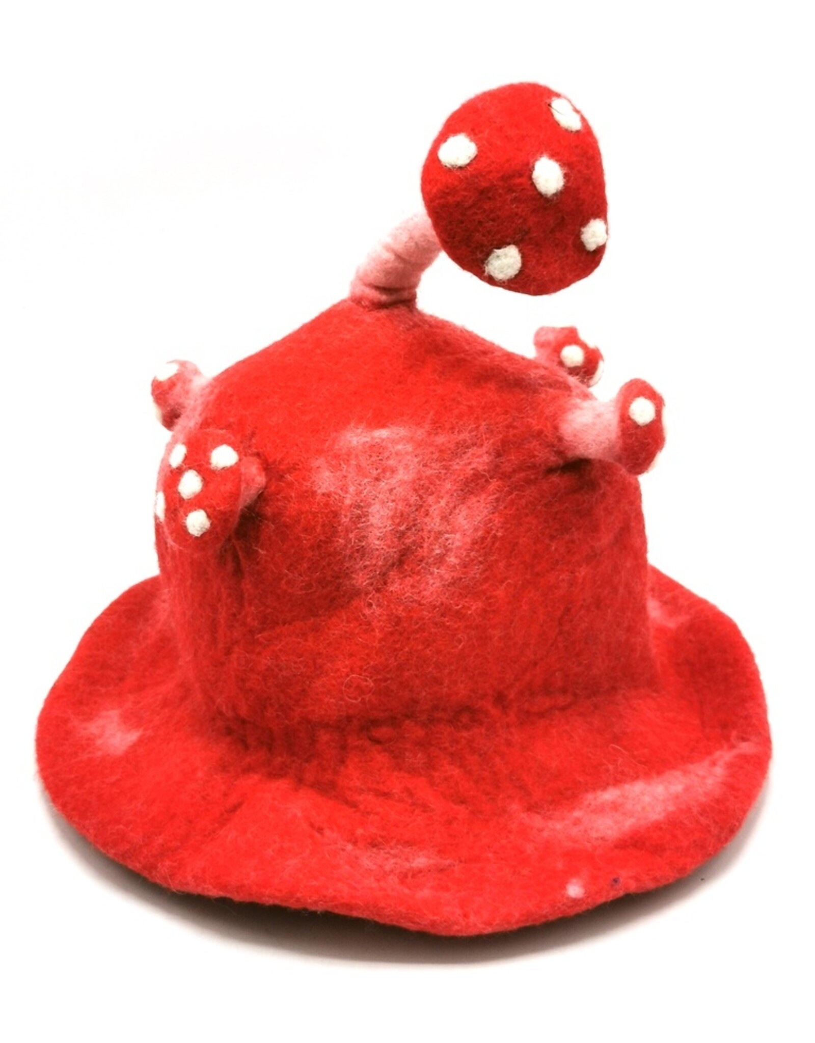 Trukado Miscellaneous - Felt hat "Mushroom Fly Swamp" red