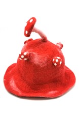 Trukado Miscellaneous - Felt hat "Mushroom Fly Swamp" red