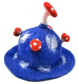 Trukado Felt hat "Mushroom Fly Swamp" blue-white