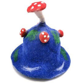 Trukado Felt hat "Mushroom Fly Swamp" blue-green