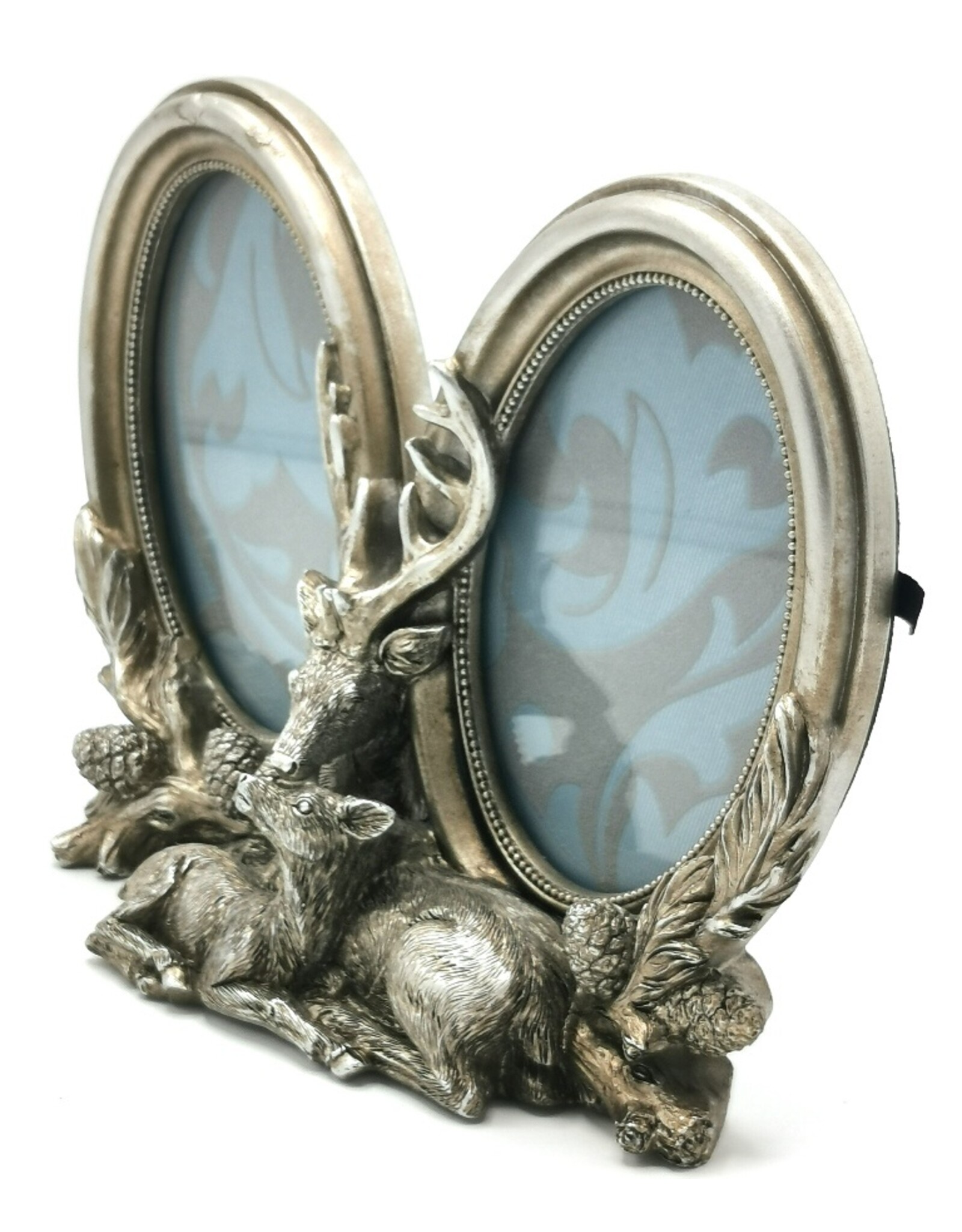 Trukado Miscellaneous - Double Photo Frame with Deer Silver color