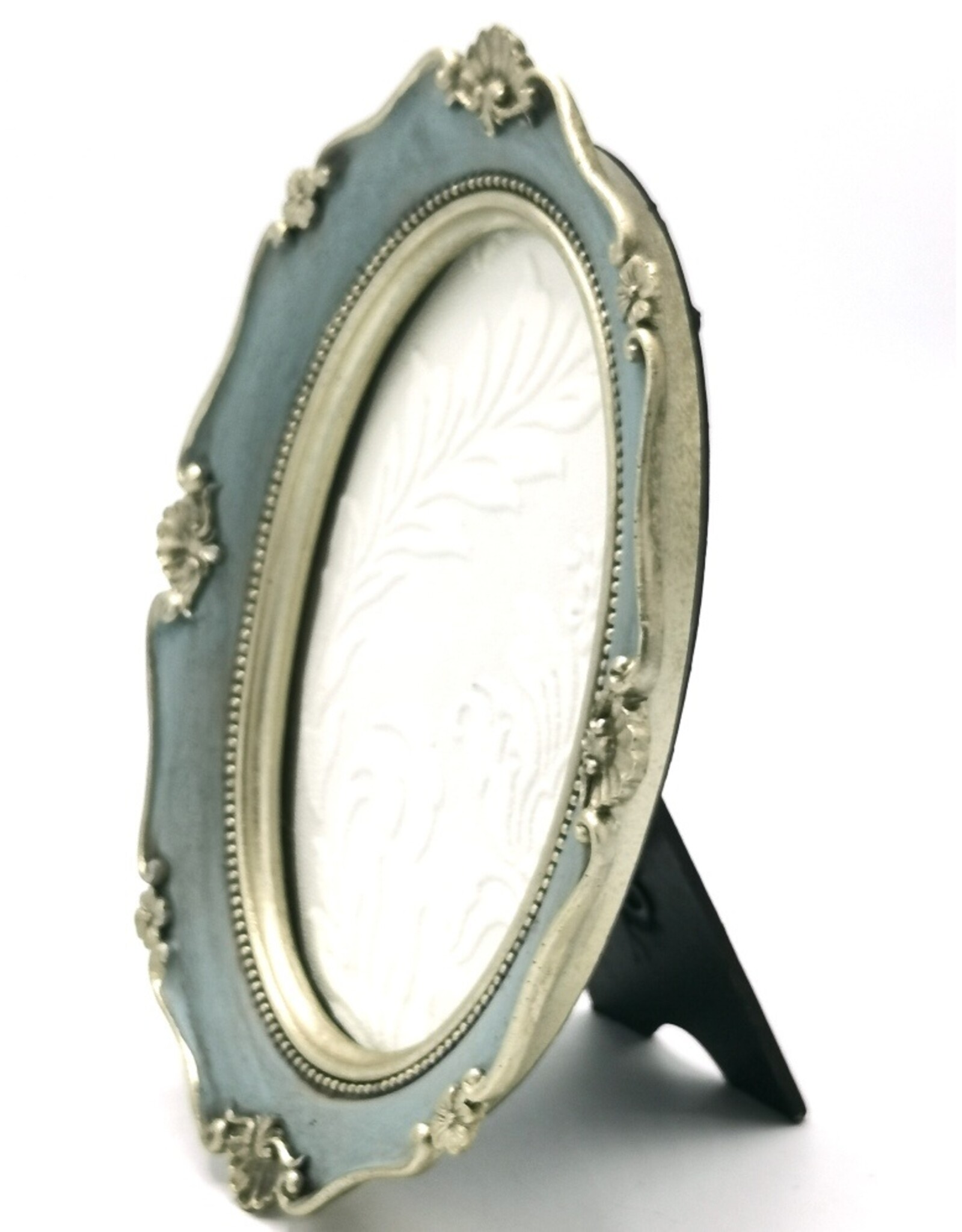 Trukado Miscellaneous - Photo frame Baroque Style Oval blue-silver