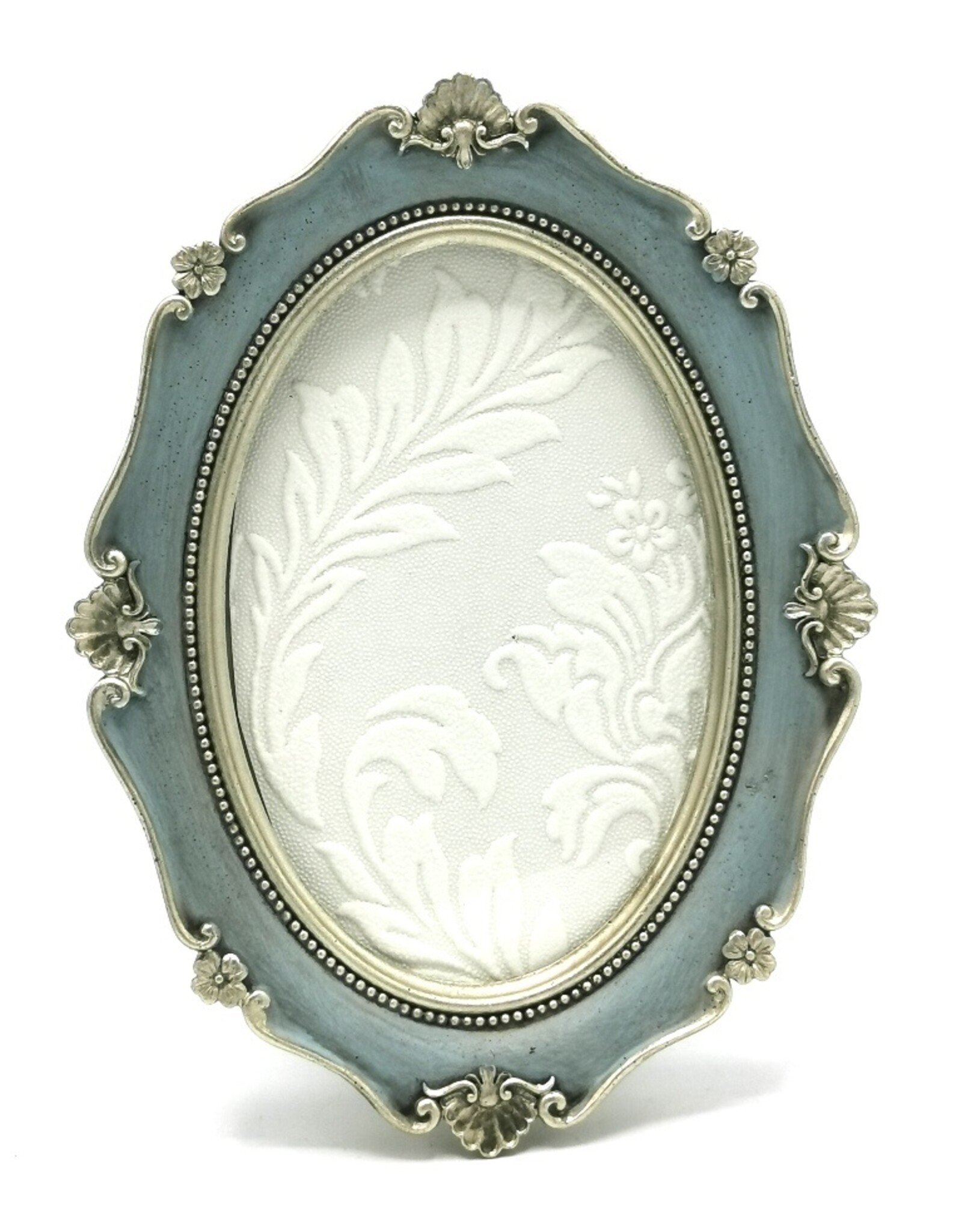 Trukado Miscellaneous - Photo frame Baroque Style Oval blue-silver