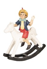 Trukado Giftware & Lifestyle - Pinocchio on Rocking Horse figurine 29cm