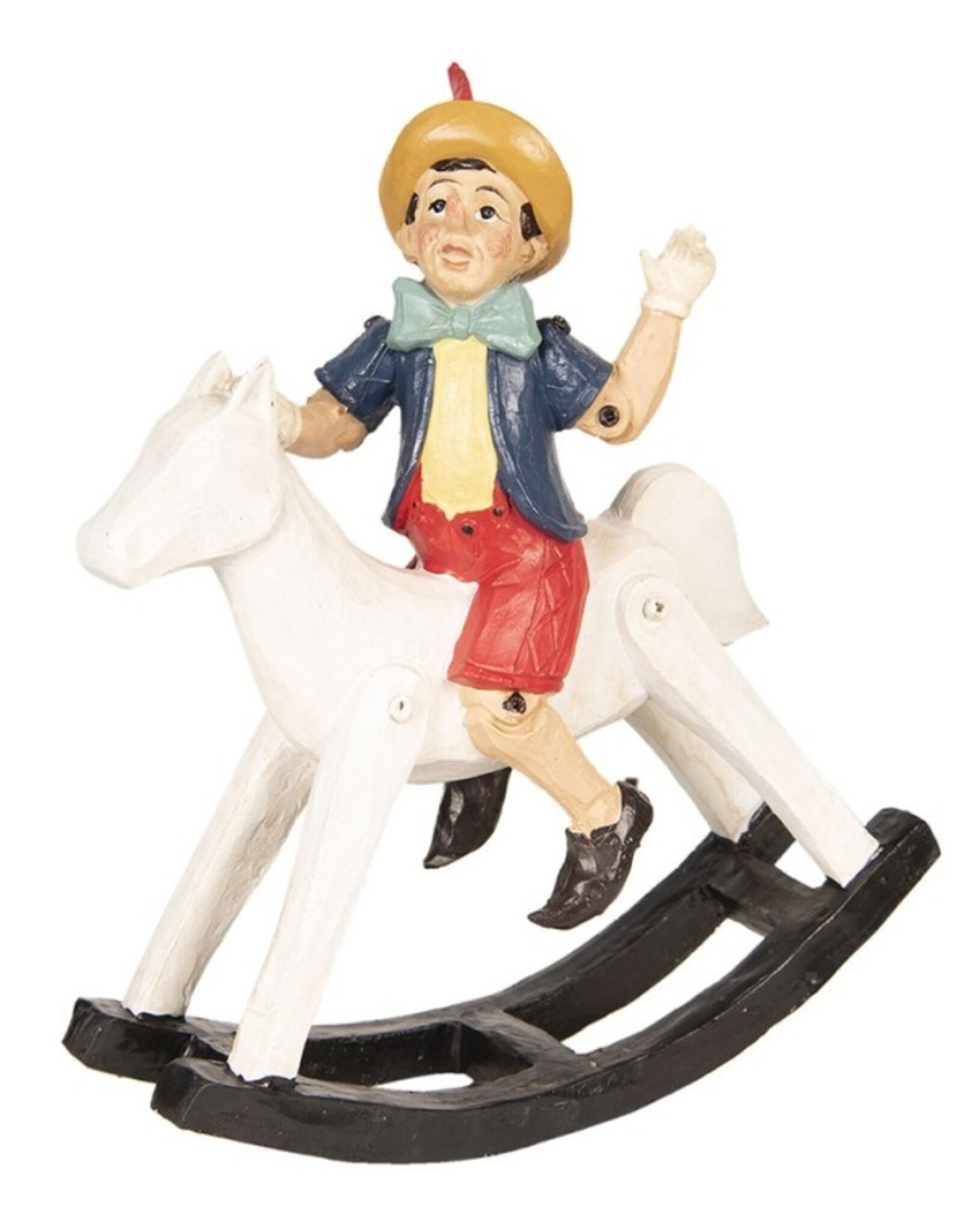 Trukado Giftware & Lifestyle - Pinocchio on Rocking Horse figurine 29cm