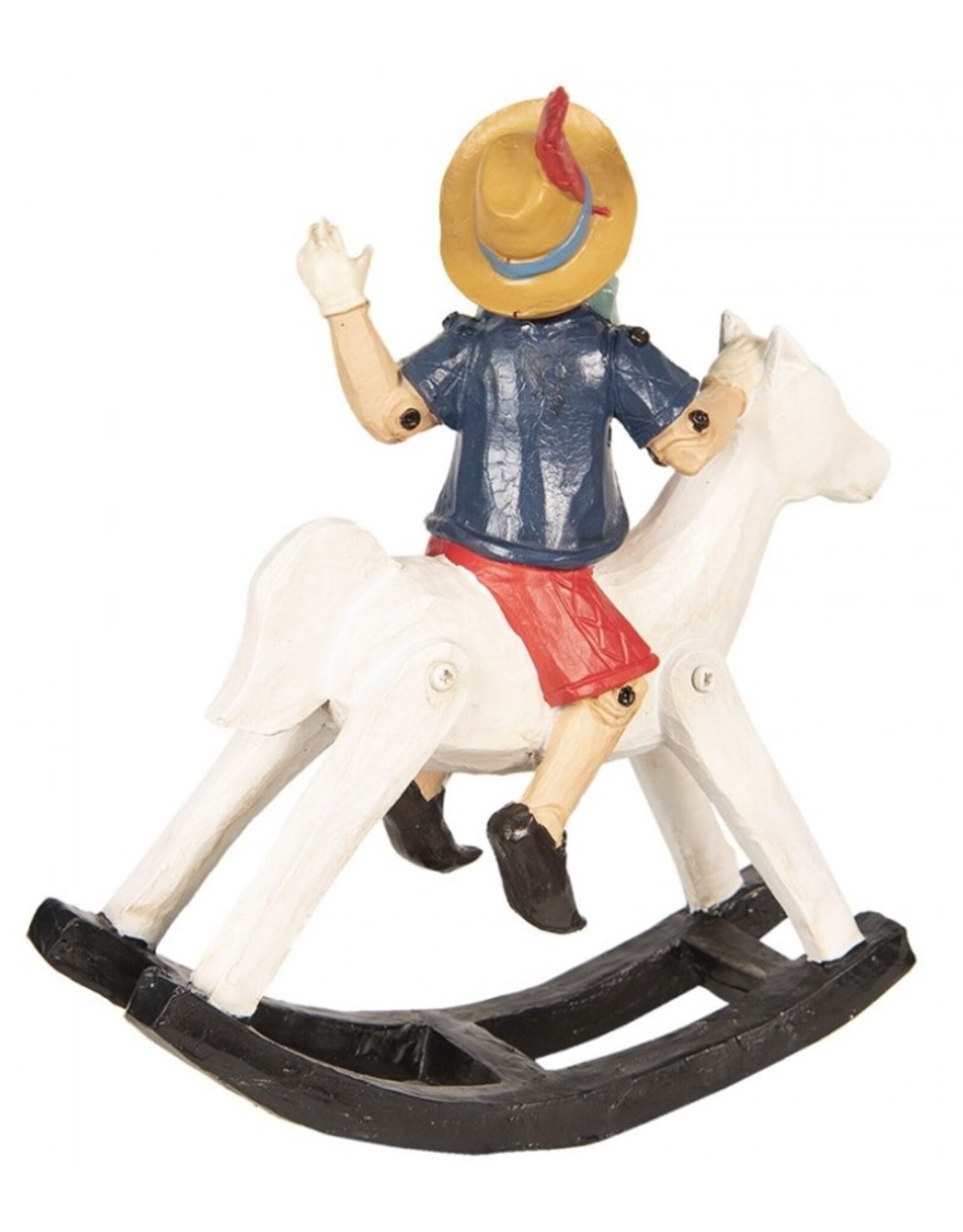 Trukado Giftware & Lifestyle - Pinocchio on Rocking Horse figurine 29cm