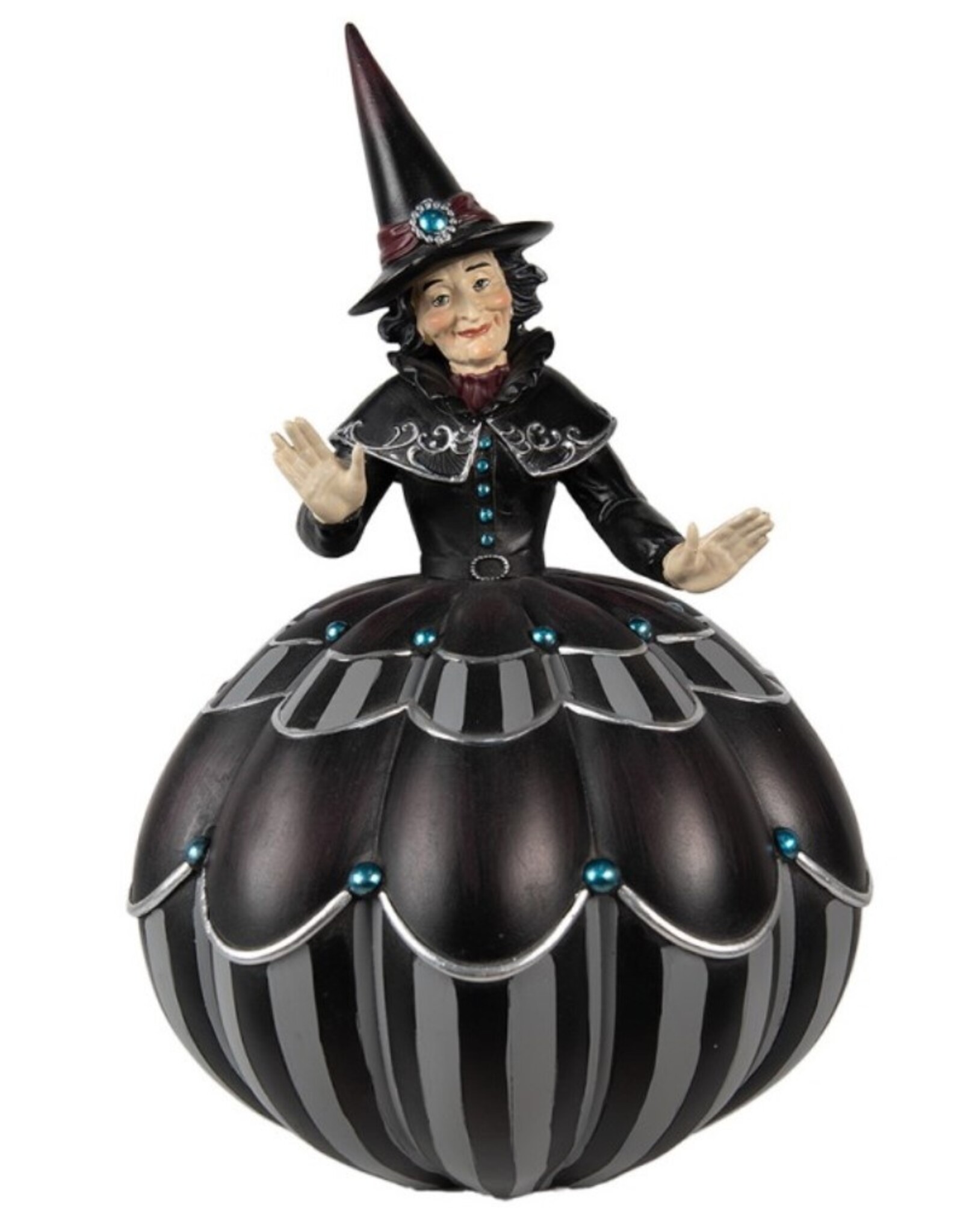 Trukado Giftware & Lifestyle - Witch on Pumpkin Statue 35cm