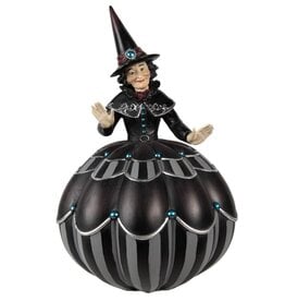 Trukado Witch on Pumpkin Statue 35cm