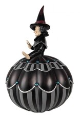 Trukado Giftware & Lifestyle - Witch on Pumpkin Statue 35cm