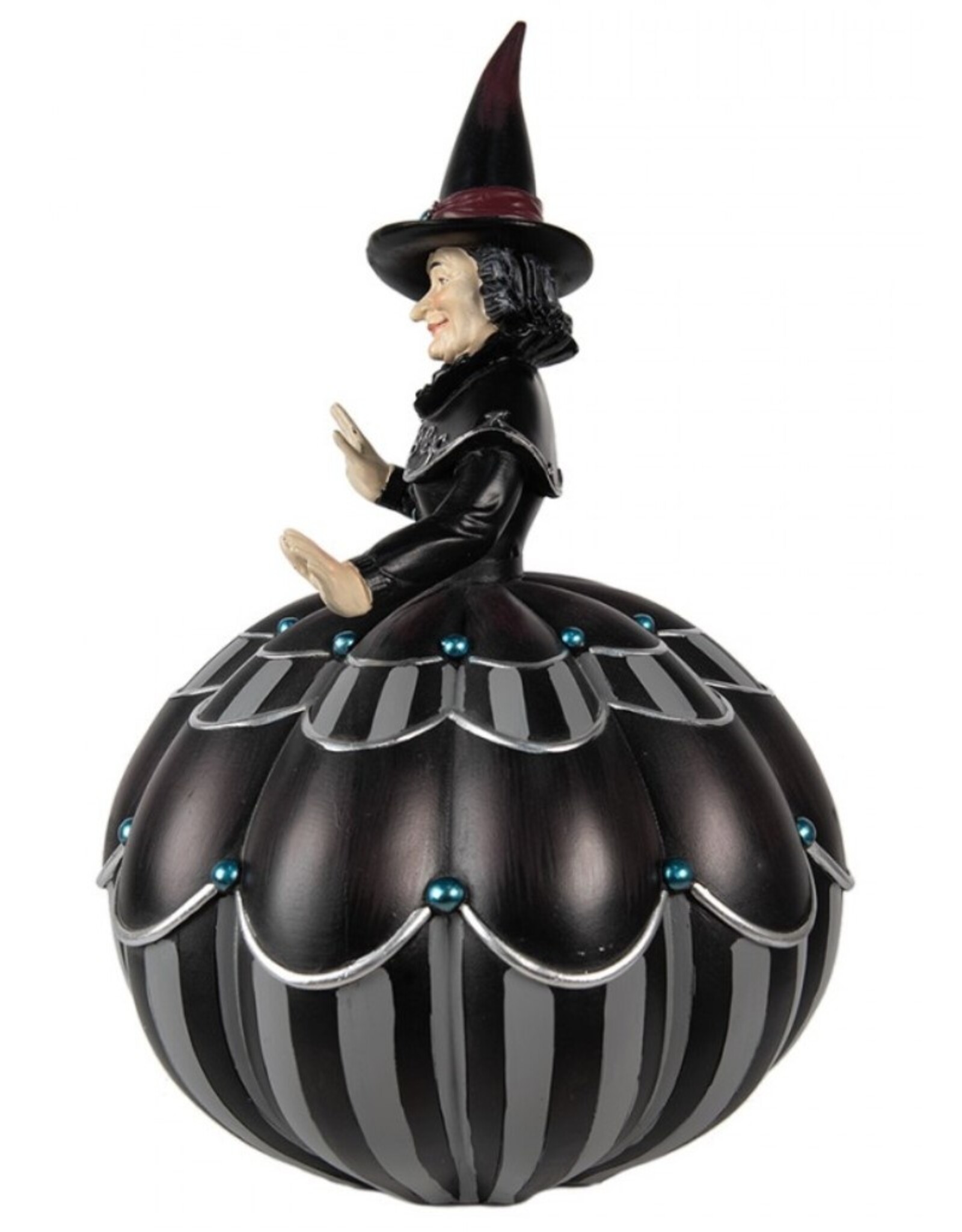 Trukado Giftware & Lifestyle - Witch on Pumpkin Statue 35cm