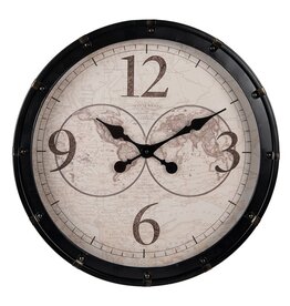 Trukado Country wall clock with World map