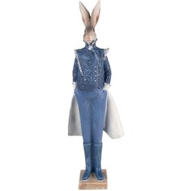 C&E Hare in Blue Victorian dress figurine 44cm