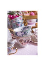 C&E Giftware & Lifestyle - Cup and saucer 200ml High Thea Porcelain Flowers