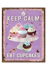 Trukado Miscellaneous - Vintage Metal Text Board with Cupcakes
