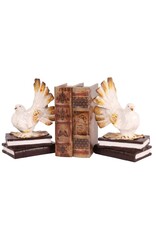 Dutch Style Miscellaneous - Duiven Boekensteunen Set van 2, wit-creme