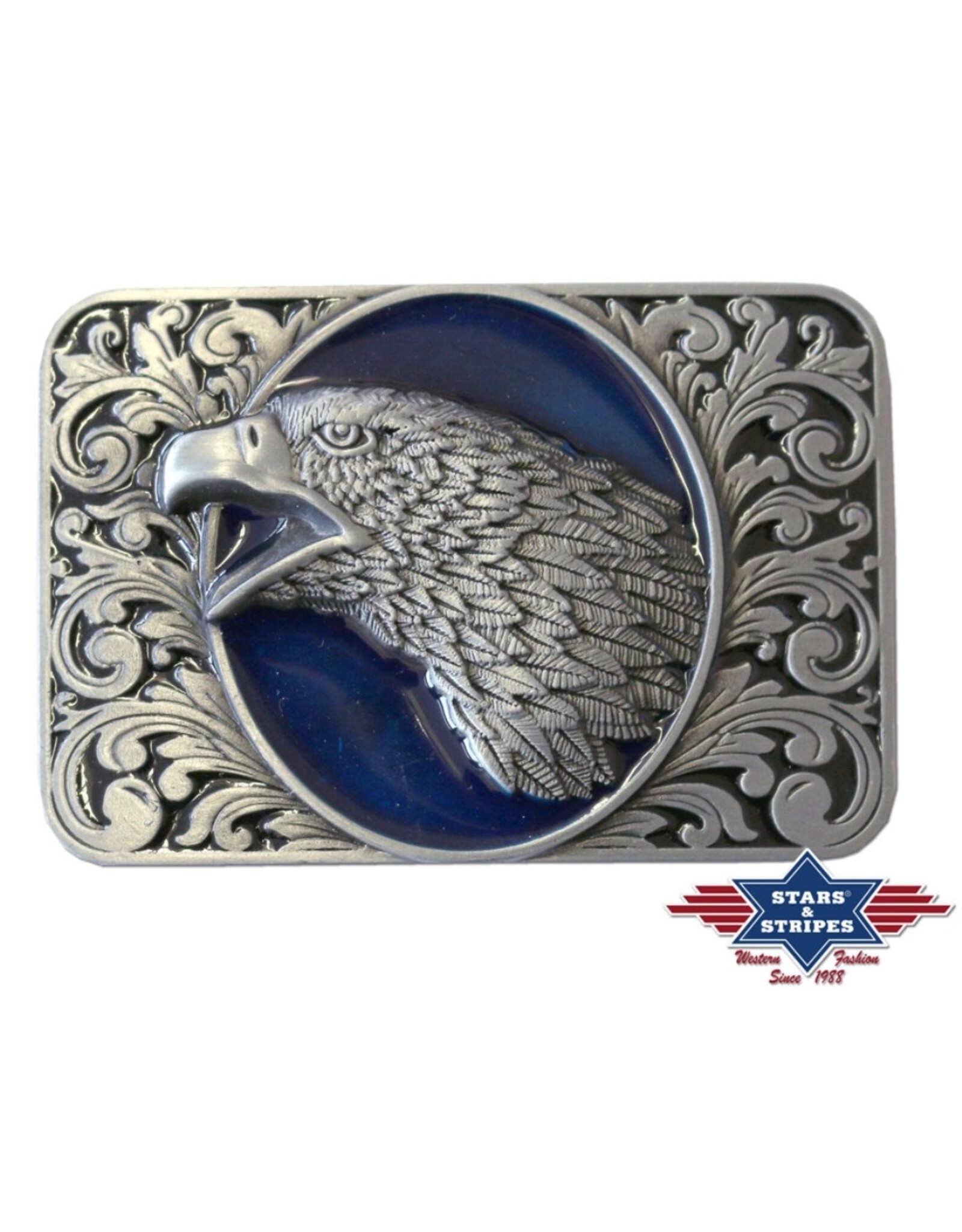 Stars&Stripes Leather belts and buckles - Western Buckle Eagle