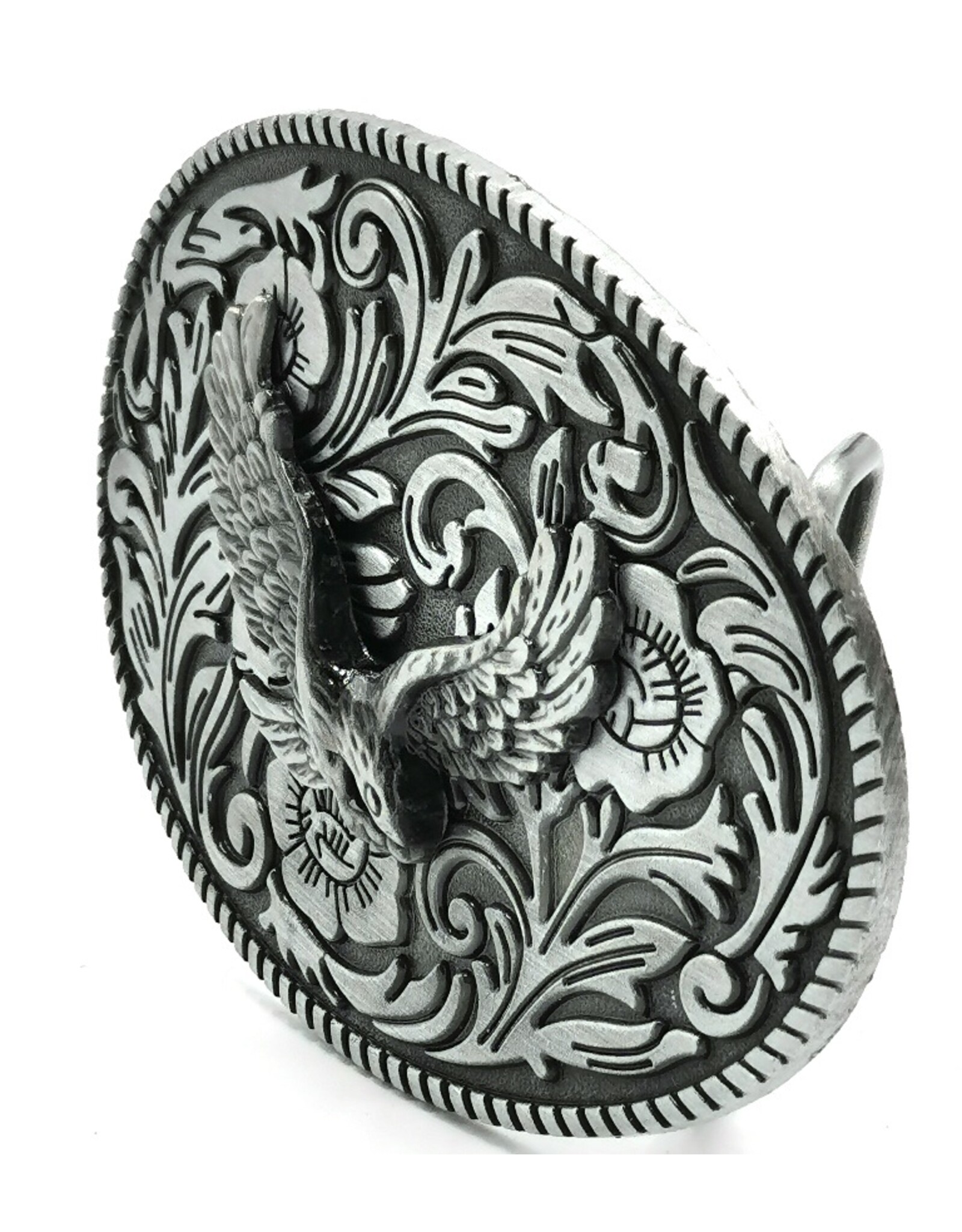 Acco Leren riemen en buckles - Western Buckle Adelaar & Bloemen