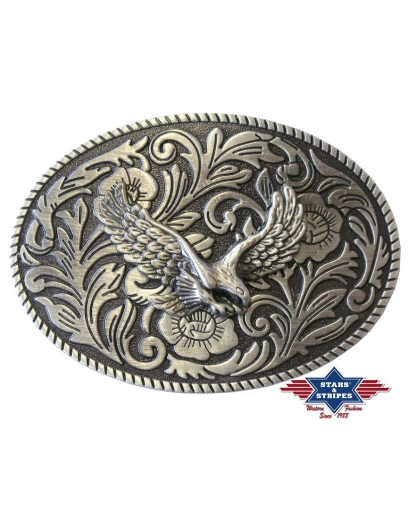 Acco Leather belts and buckles - Western Buckle Eagle & Flowers