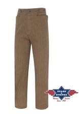 Stars&Stripes Leren riemen en buckles - Westernbroek in Oude Stijl "Frankie"